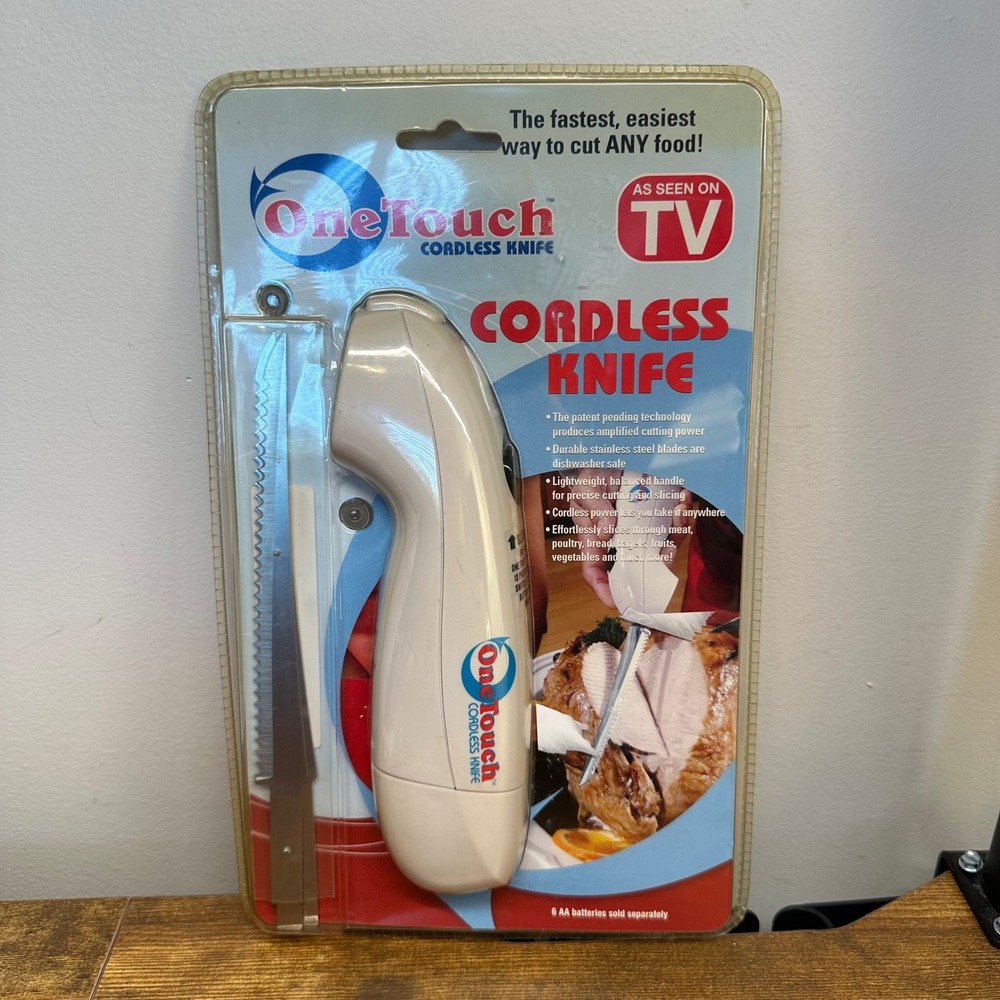 OneTouch Cordless Knife As Seen On TV Battery Operated Electric Slicer New